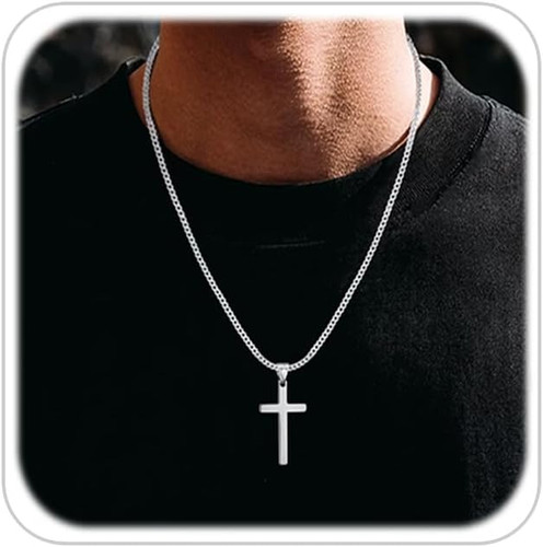 Kreuz kette für - kette, silber