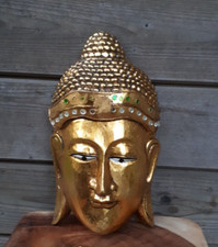 ca.28cm goldene Buddha Kopf