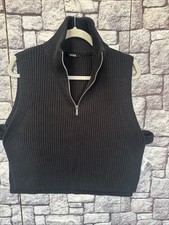 OPUS Strick Weste Schwarz M-L