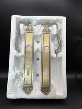 2 Langschilder Mit Türdrücker Messing Inklusive Schrauben Usw. Ovp Nr. 650/110