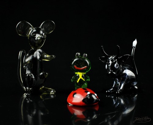 Sammlerobjekt glasfigur 4er - glasfigur,