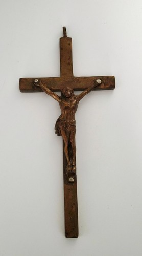 Großes wandkruzifix messing - großes,
