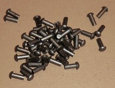 50 Stahlnieten Halbrundnieten  Vollnieten Nieten DIN 660 Halbrundkopf 3x10