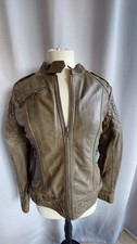 Damen Lederjacke Gr.36, Neu, grün-braun