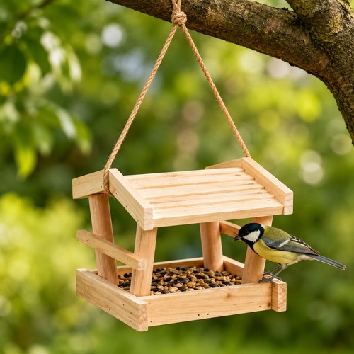Vogelfutterhaus aus holz - vogelfutterhaus,
