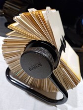 Vintage Rolodex Schwarz Rollkartei - Rotary Card File 1980s - mit neuen Karten..