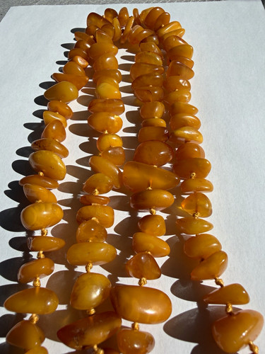 Vintage bernsteinkette - vintage,