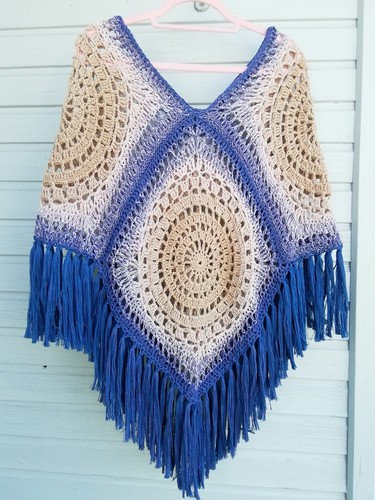 Häkelponcho sommerponcho - häkelponcho, *