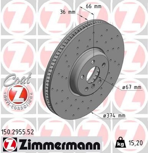 Bremsscheibe zimmermann - 2x,