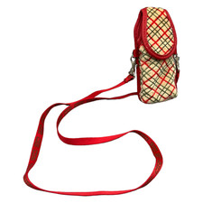 Nici Handy Tasche Handytasche Rot Grün Beige kariert Mobiltelefon Tasche Plüsch