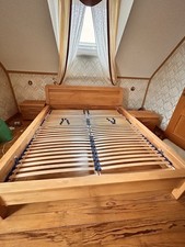 Musterring Bett + 2 Beistelltische Hokzoptik In Modernem Look In Gutem Zustand 