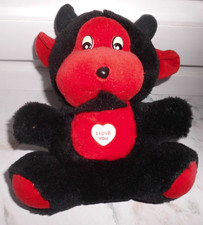 Teufel  - Stofftier -  schwarz