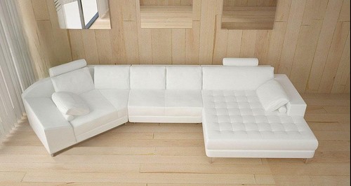Ledersofa couch wohnlandschaft - couch,