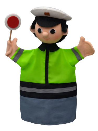 Polizist handpuppe 27cm kinder - handpuppe,