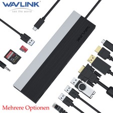 WAVLINK USB-C Laptop Dockingstation USB-C Hub HDMI PC Dock für multi Monitore DP