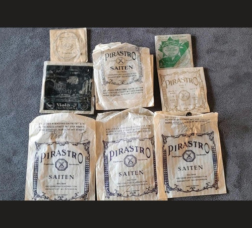 Sammlung alte violinen saiten - violinen,