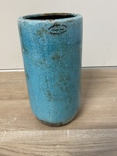 Keramik vase blau - vase, –