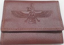 I.ran Farvahar Foroohar Zoroastrian Symbol embossed on Credit Card Wallet #32021