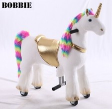 Kids-Horse "Bobbie" Schaukelpferd auf Rolle, rainbow Unicorn