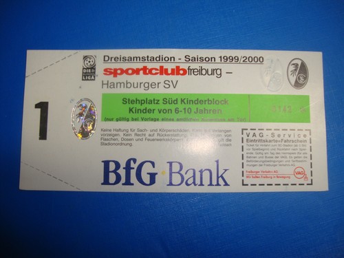 Ticket freiburg hsv - 99/00,