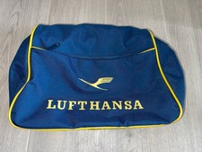 Lufthansa Retro Vintage antik Tragetasche Hand Bag Travel BlauGelb Boardbag 30cm