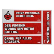 Astra Bier, 5 x Aufkleber