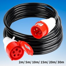 CEE Starkstromkabel 400V 16A Gummi 5 x 2,5 mm² Verlängerungskabel 2-30 Meter
