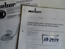HB-2954 Ersatzteilliste u. Bedienungsanleitung f Weber Rüttelplatte VC14