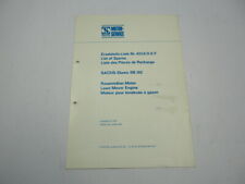 Fichtel Sachs Stamo SB 102 Rasenmäher Motor Ersatzteilliste 1976