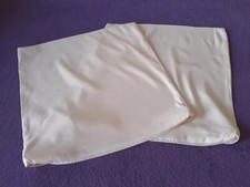 NEU!Nostalgie Landhaus 2St. Schlichte Couch Kissen BEZÜGE 38x41cm Satin Vanille