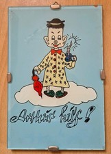 GLASBILD Arthur der Engel 60er/70er Jahre