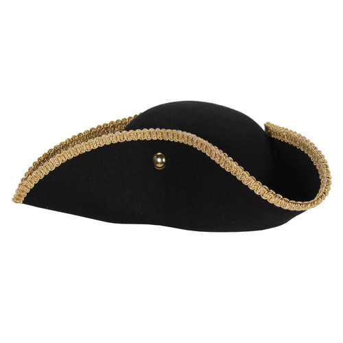 Piratenhut mit goldborte - goldborte,