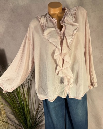 Damen bluse rüschen 100 - bluse, 100%