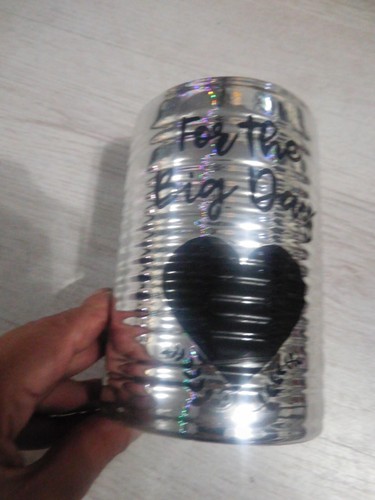 Spardose/Hochzeit/silber/schwa