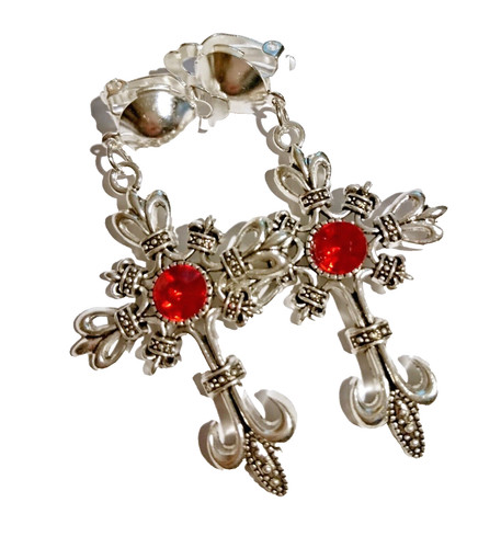 Ohrclips clips vampir kreuz - ohrclips,