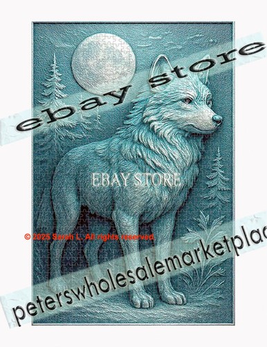 1000 piece jigsaw puzzle - , wolf
