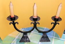 Alter großer schmiedeeiserner Kerzenleuchter Leuchter Kerzenständer ~ 42 cm