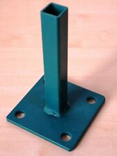 Kraus Standfuß 100 x 100 mm für Rundpfosten 34 mm Grün Gartenzaun