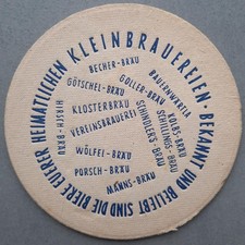 alter Bierdeckel Bürger-Bräu BAYREUTH 13 Brauereien