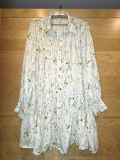 ** H&M ** Süße Blümchen- Longbluse / Tunika, oversized M , entspricht Gr. 46/48