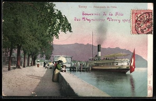 Ansichtskarte vevey - ansichtskarte,