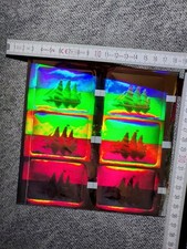 Holographie - Verschiedene Stickerbögen | Hologramm Bild 3D | Schiff, Lok, Geld