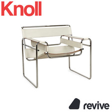 Knoll International Wassily Chair Leder Sessel Creme Bauhaus