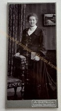 orig. CDV Foto Fotografie Frau Dame Mode um 1895 Schlesien Glauchau Waldenburg