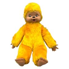 Sekiguchi Monchhichi Monchichi DDR Plüsch Puppe Stofftier 1979 28cm Gelb Gold