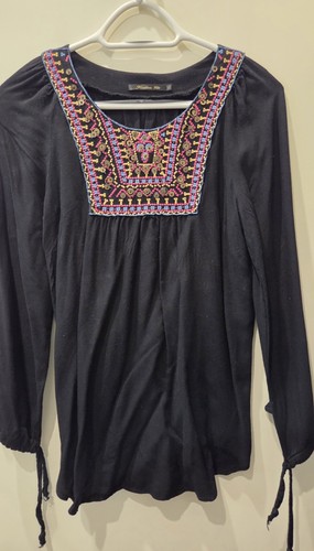 Folklore/Trachten-Bluse,Schwar