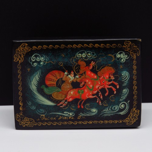 Vintage lackschatulle udssr - lackschatulle,