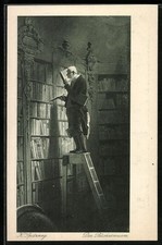 Künstler-AK Carl Spitzweg: Der Bücherwurm 