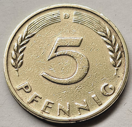 Deutschland pfennig 1950d - deutschland, 5