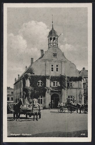 Ansichtskarte wolgast rathaus - wolgast,,